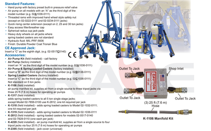 shoring,Mongolian tronair/液压三脚千斤顶lifting and shoring(ata-7)