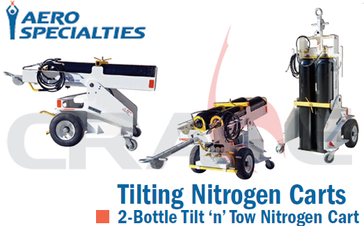 AEROSPECIALTIES/通航机坪氮气车/2-Bottle Tilt‘n’ Tow Nitrogen Cart